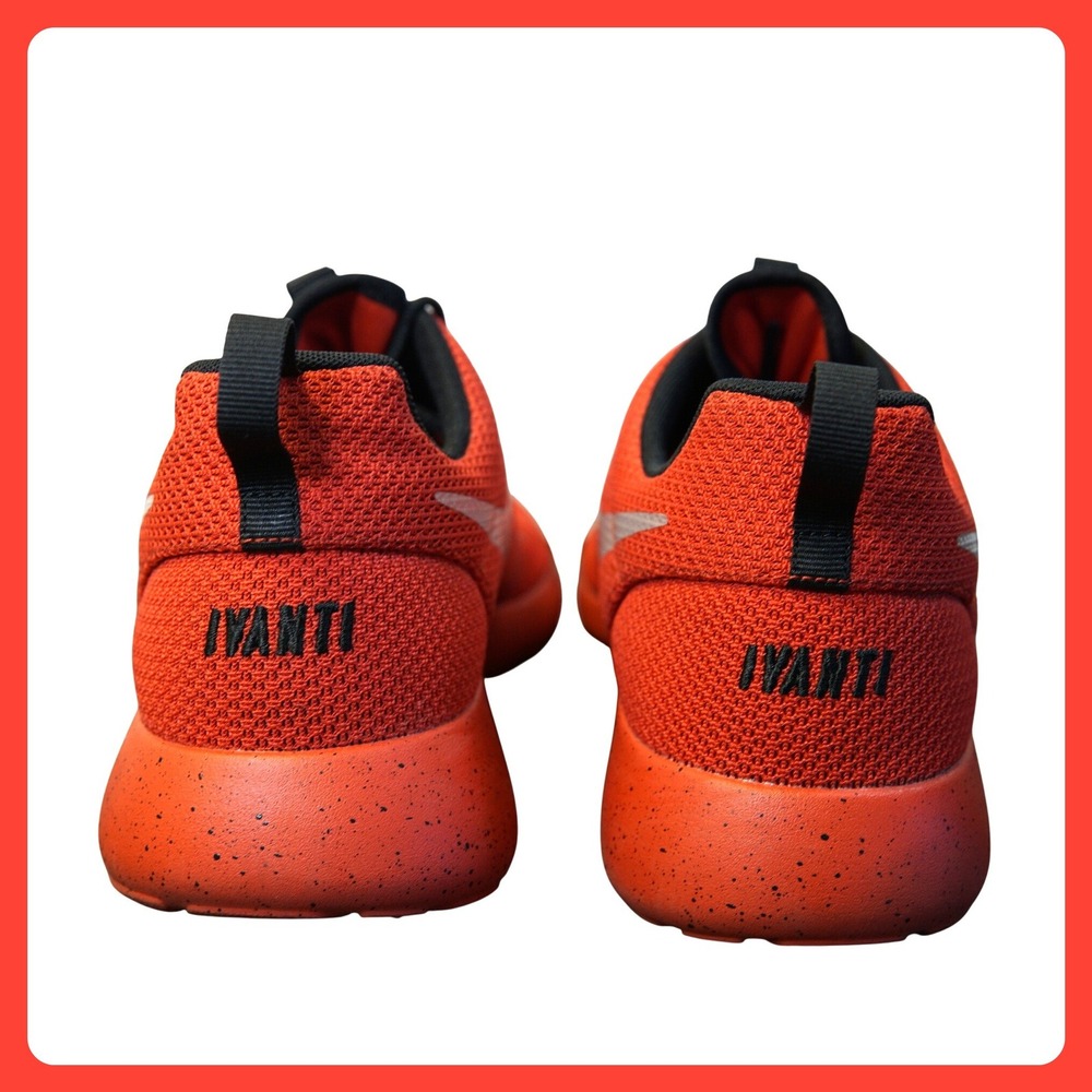 Rare Nike Roshe One Ivanti Custom Men's 11 Red Silver Speckled Collectors Item